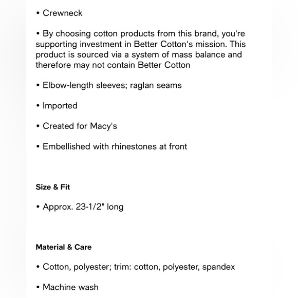 Women's Embellished Elbow-Sleeve Sweatshirt, Created for Macy's - Picture 2 of 2